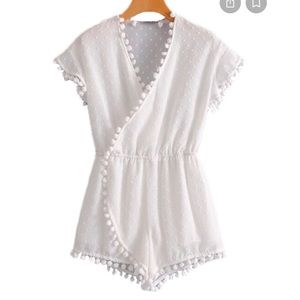 White romper coverup